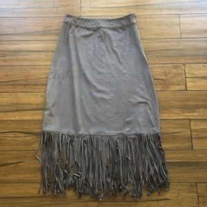 Brand New- Hem & Thread Fringe Skirt